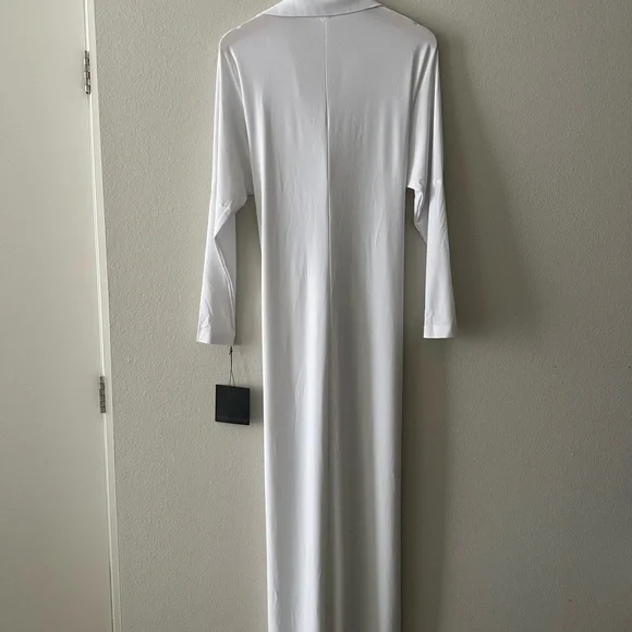 NORMA KAMALI White Tie Front NK Shirt Dress in size M/38 - Picture 7 of 8
